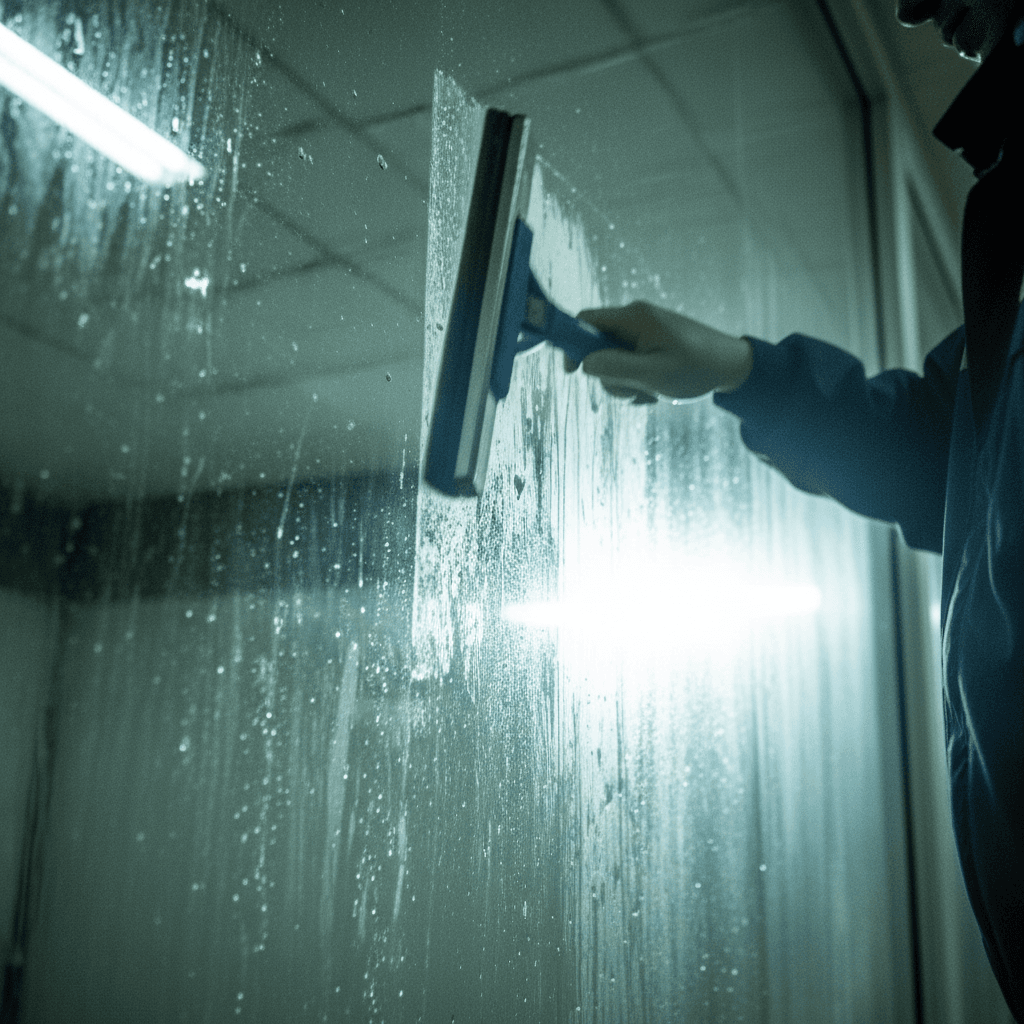 Altara crew cleaning exterior windows with pure-water water-fed pole